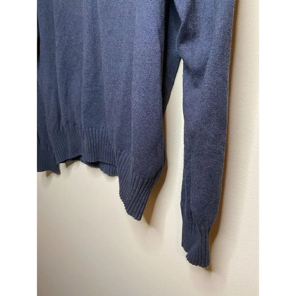 Daniel Cremieux Mens 1/4 Zip Cotton Silk Cashmere Blend Sweater in Navy Size: XL - Picture 8 of 16